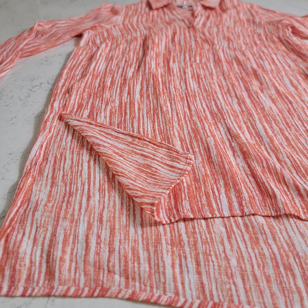Nanette Lepore Tangerine Orange Coastal Chic tunic Top Size Small - Picture 11 of 12
